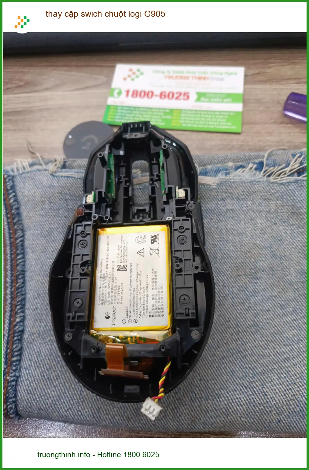 Bạn Khang chia sẻ kinh nghiệm thay switch chuột Logi G905 ở Quận Tân Phú ảnh thực tế 1