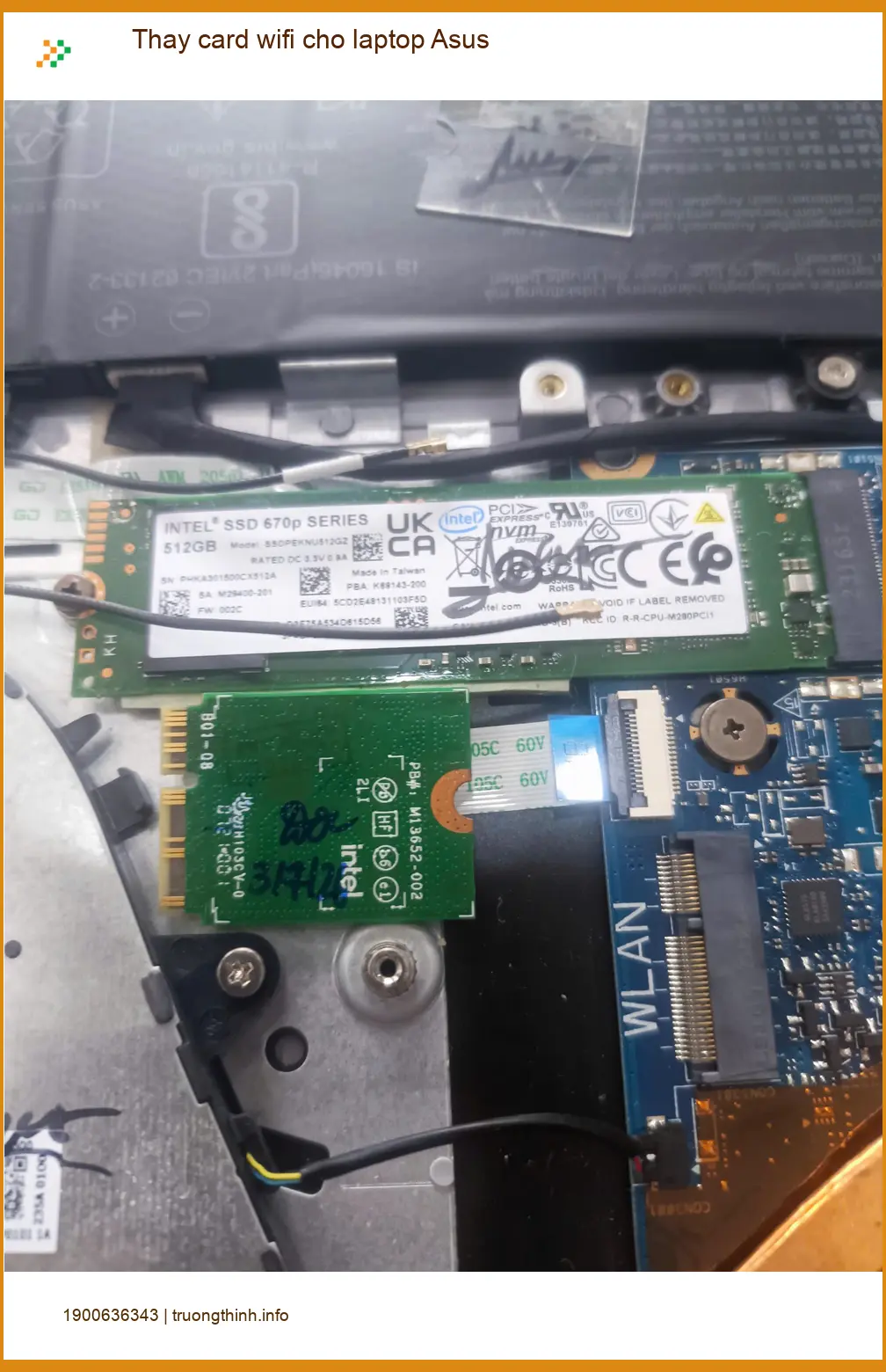 Chị Bích nhà thiết kế đồ họa cần Thay card wifi cho laptop Asus Quận Tân Phú