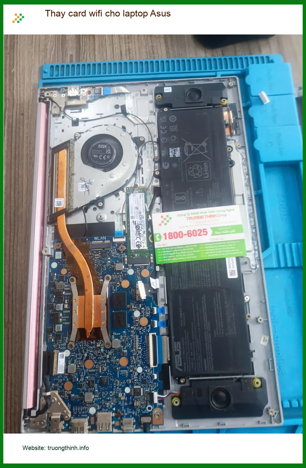 Chị Bích nhà thiết kế đồ họa cần Thay card wifi cho laptop Asus Quận Tân Phú ảnh thực tế 2