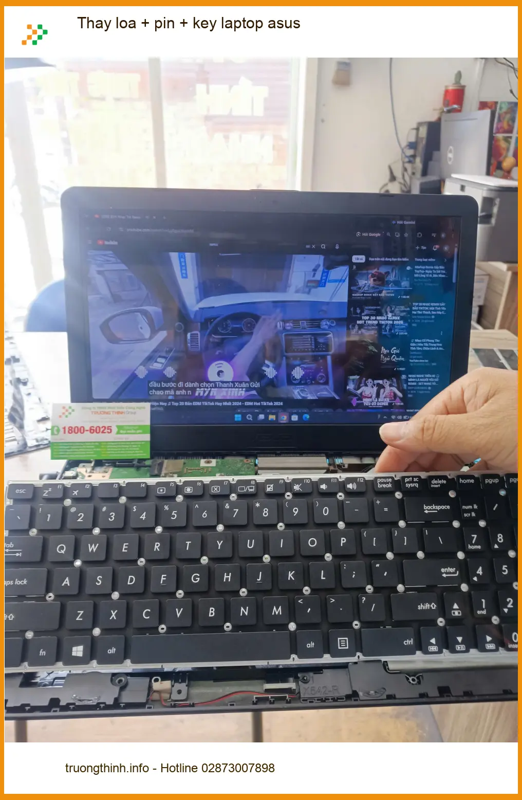 Tiệm thay loa, pin, key laptop Asus Quận Tân Phú - Chú Tấn kiến trúc sư cần gấp ảnh thực tế 2