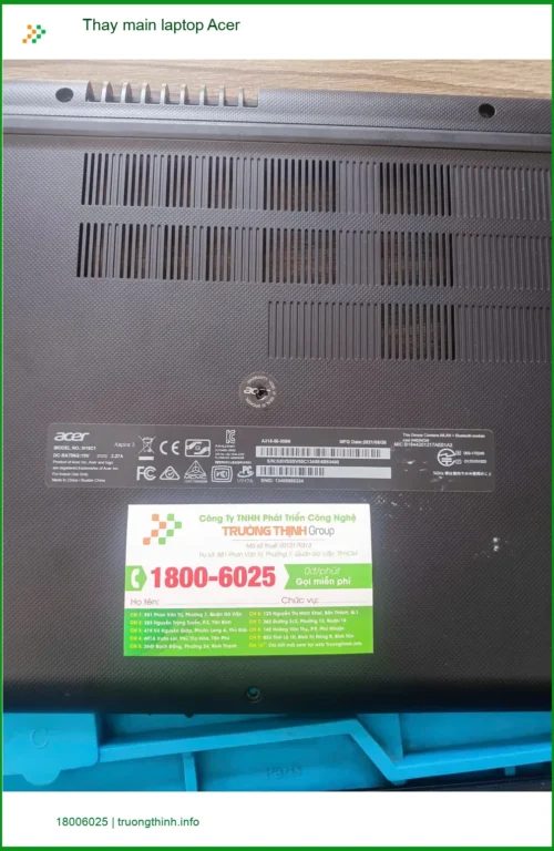 Chị Phượng tìm trung tâm thay main laptop Acer Quận Tân Phú uy tín