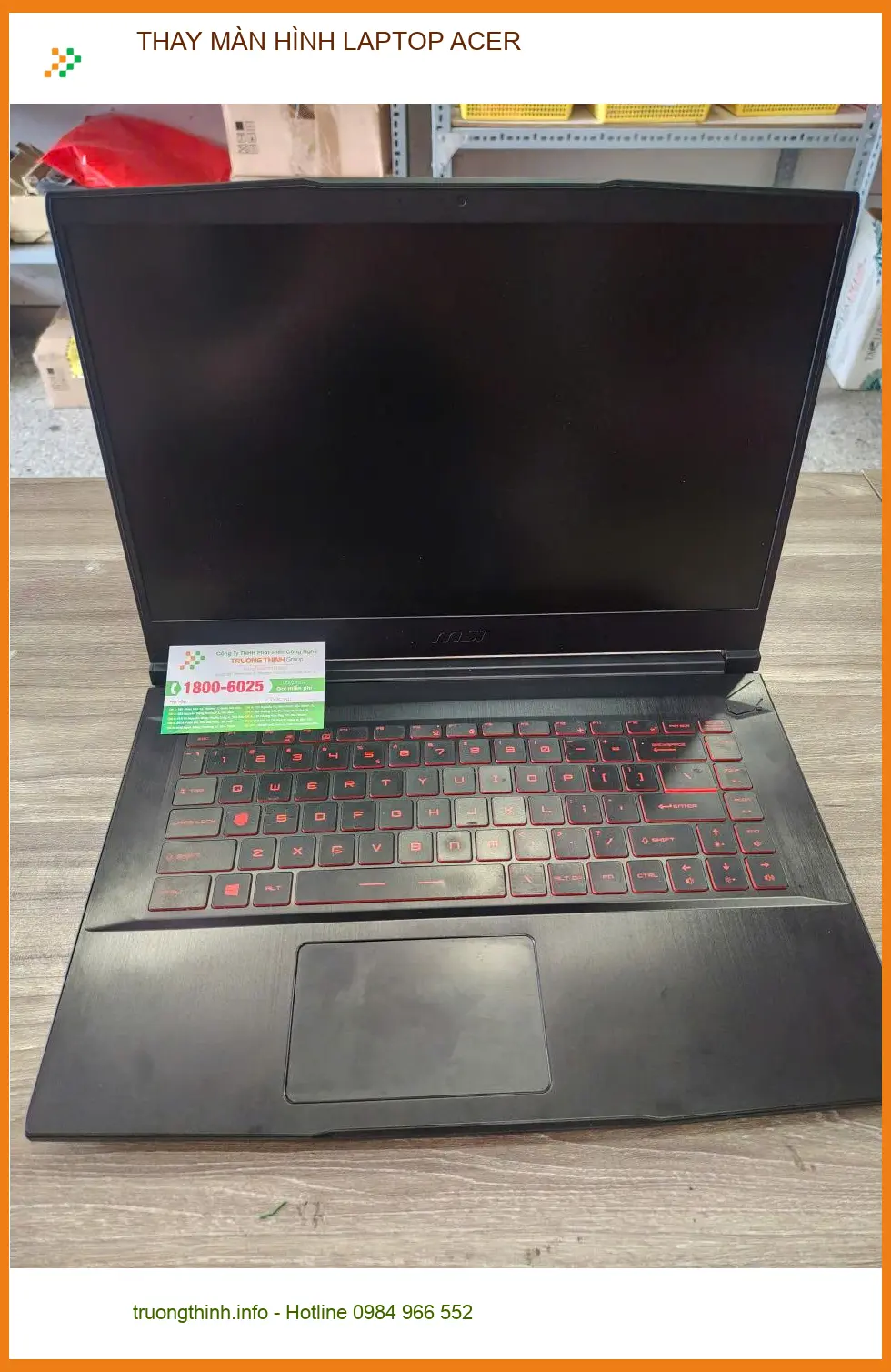 Chị Thảo thiết kế tìm chỗ Thay màn hình laptop Acer Quận 7 uy tín ảnh thực tế 1