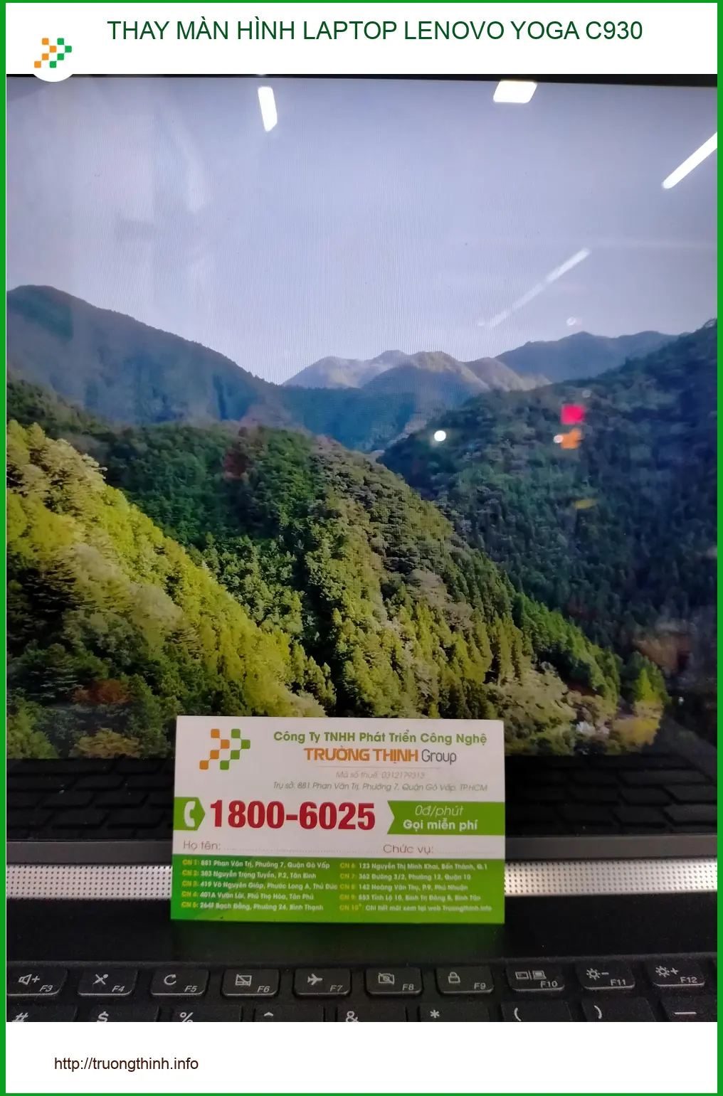 Anh Minh kỹ sư Quận 12 review thay màn hình laptop Lenovo Yoga C930 ảnh thực tế 1