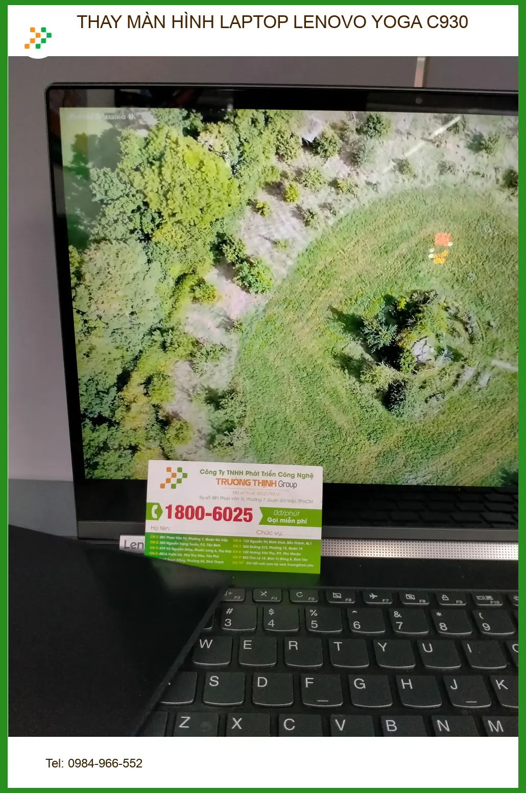 Anh Minh kỹ sư Quận 12 review thay màn hình laptop Lenovo Yoga C930 ảnh thực tế 2