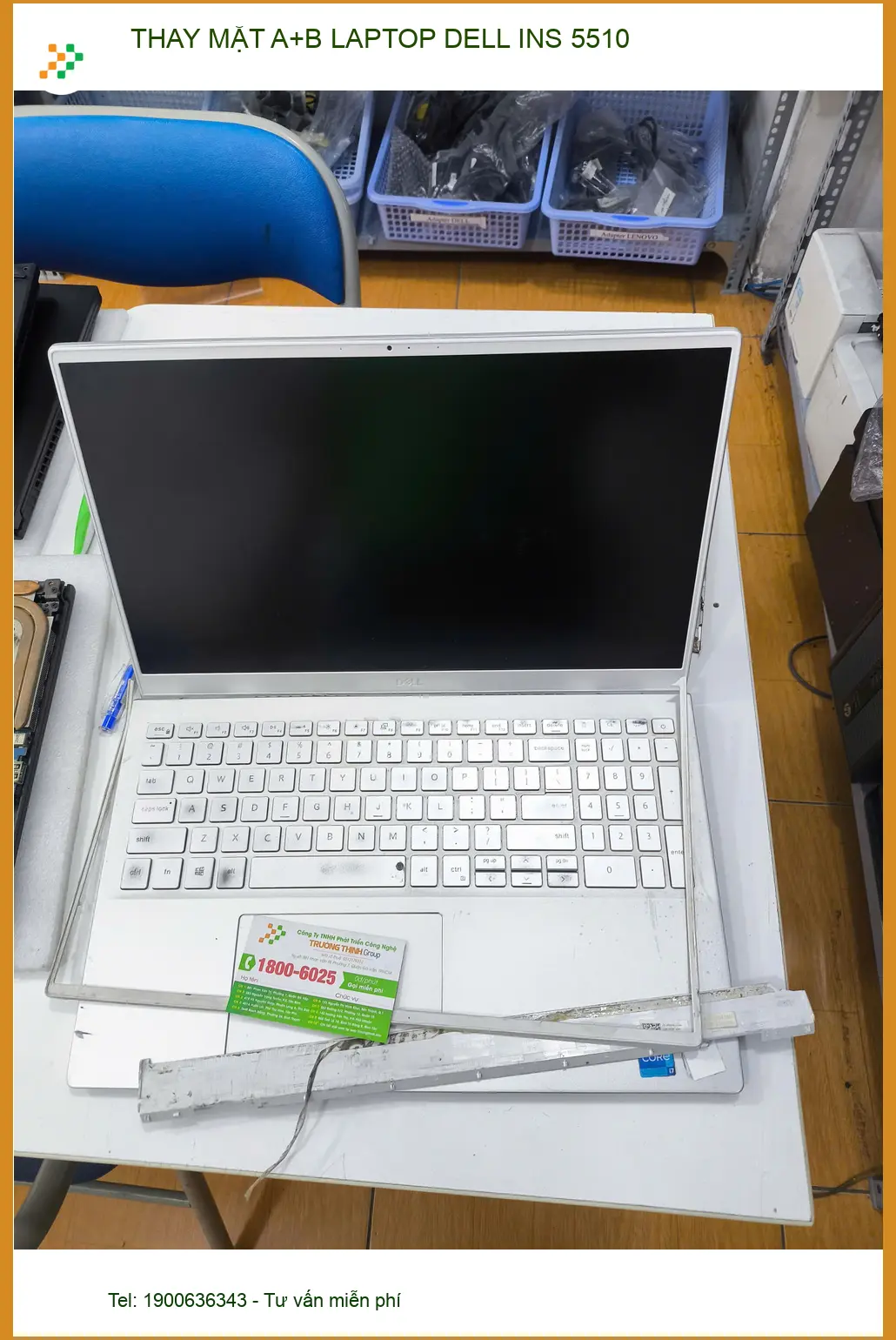 Anh Quân kiến trúc sư tìm địa điểm thay mặt A+B laptop Dell Ins 5510 Quận Gò Vấp lấy liền