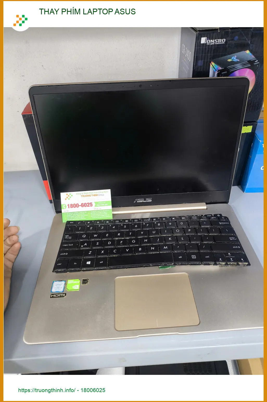 Dịch vụ thay phím laptop ASUS Quận Gò Vấp - Anh Hùng kế toán tìm ngay