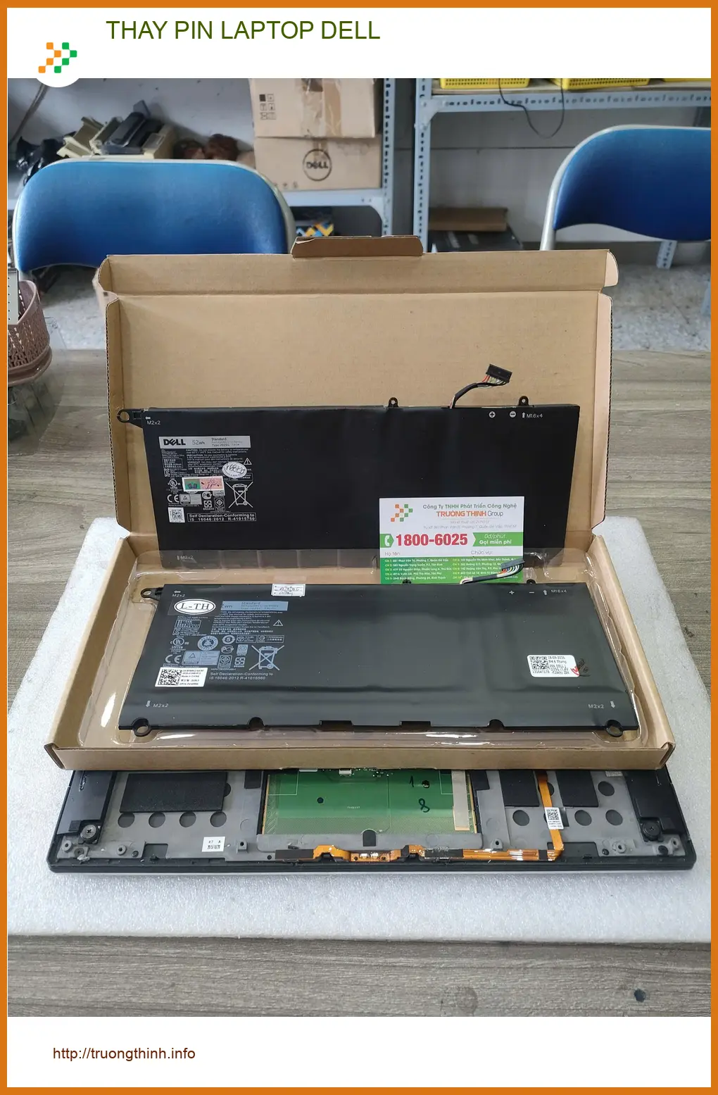 Anh Hoàng Long tìm chỗ thay pin laptop Dell Quận 7 uy tín lấy liền