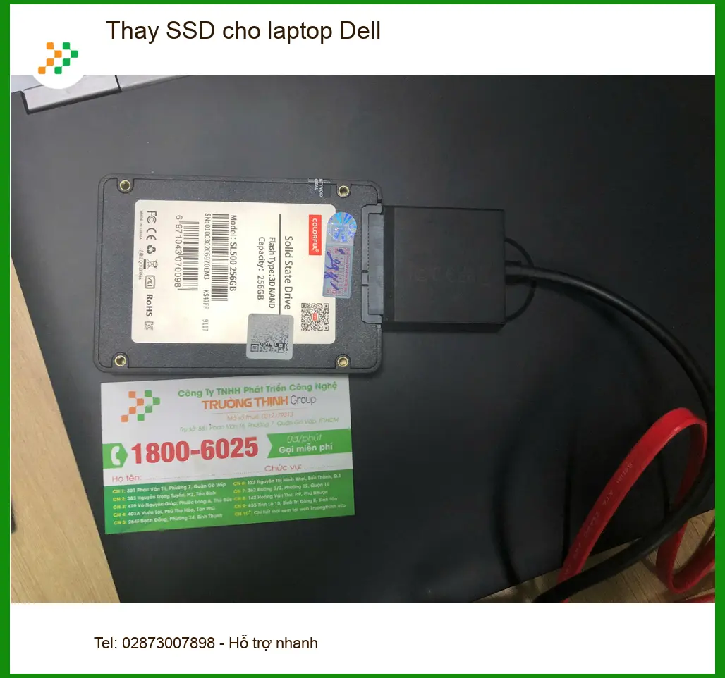 Dịch vụ thay SSD cho laptop Dell Quận Bình Tân uy tín - Anh Phúc review ảnh thực tế 1