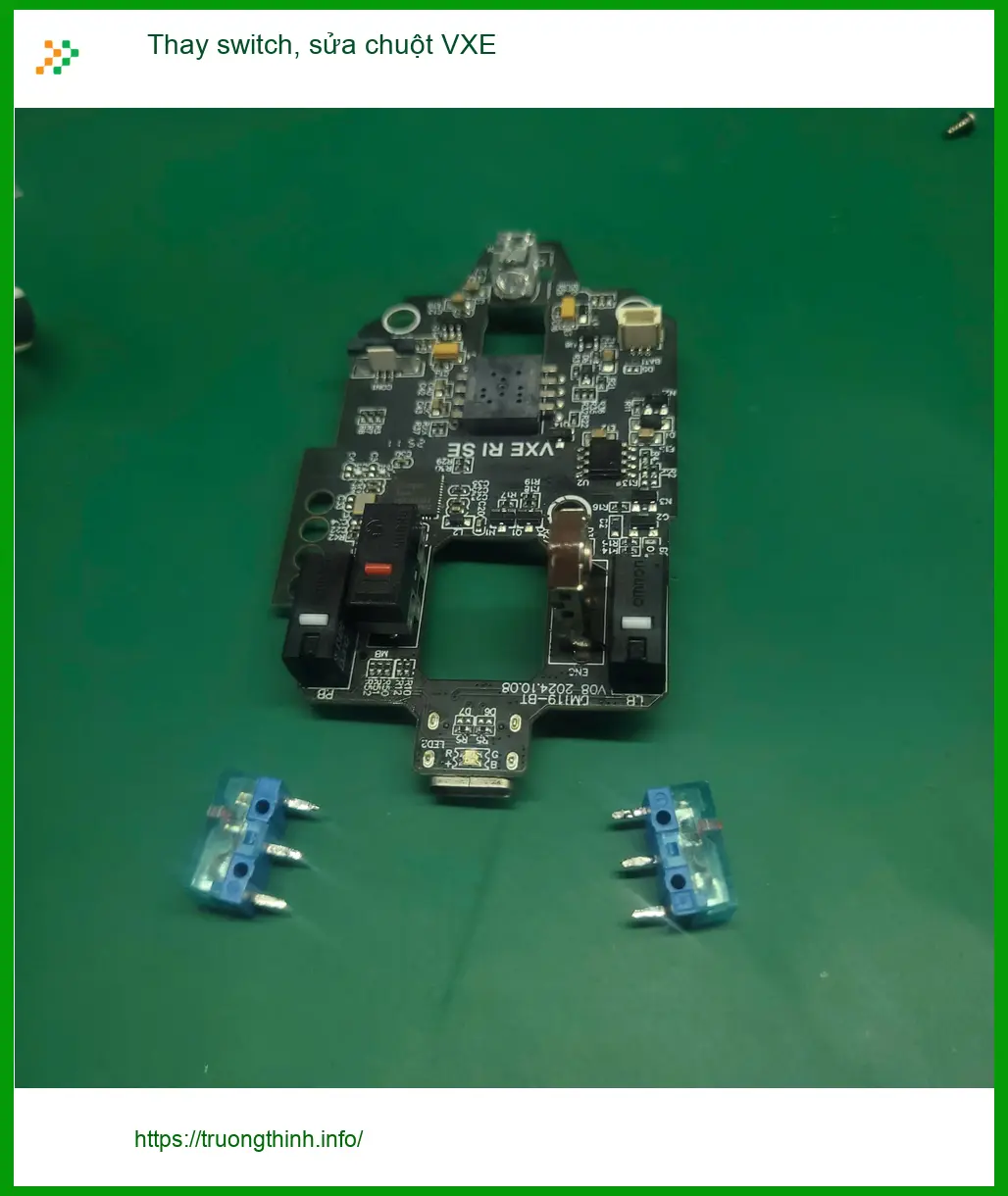 Thay switch, sửa chuột VXE Quận Tân Bình - Review ca 250k của chú Phước kỹ sư ảnh thực tế 1
