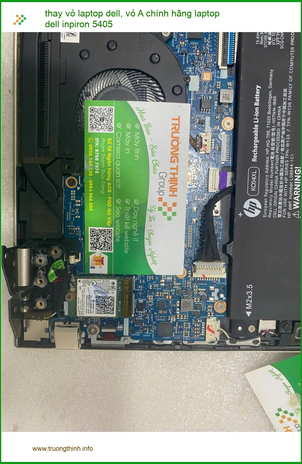 Anh Quân tìm chỗ thay vỏ A chính hãng laptop Dell Inspiron 5405 Quận Bình Thạnh ảnh thực tế 1