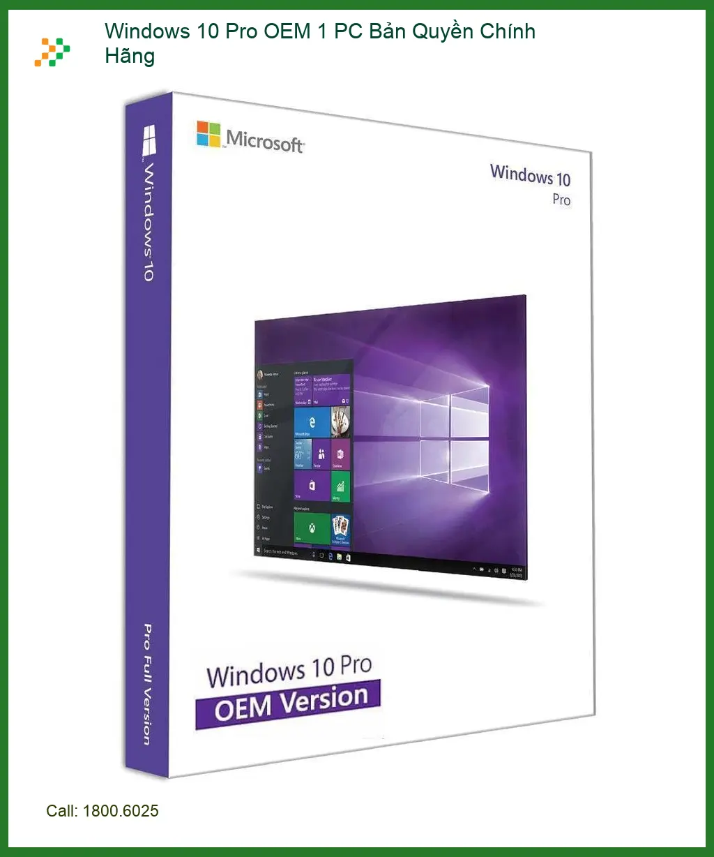 Windows Bản Quyền 10 Pro OEM 1 PC - Cài Đặt Tận Nơi TPHCM Giá Rẻ